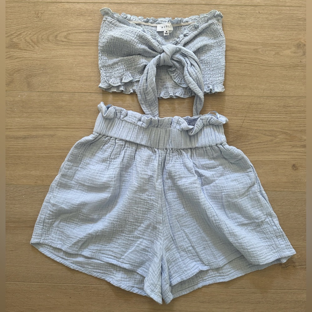 Mable set - blue shorts and top